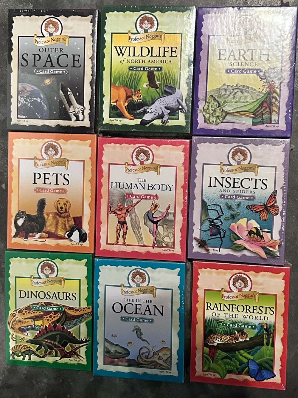 Lot of 9 new Professor Noggin’s card games